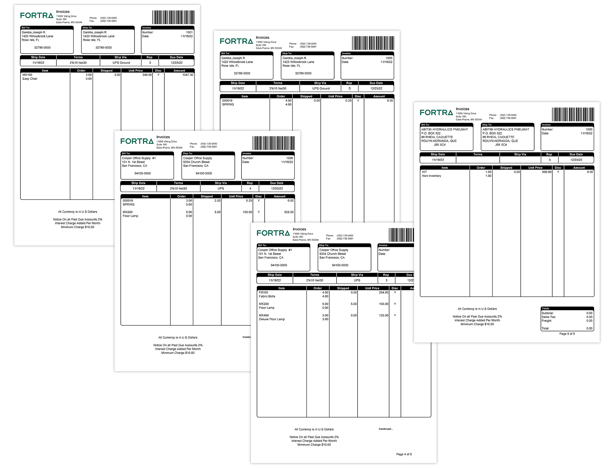 Automated Document Invoice Example