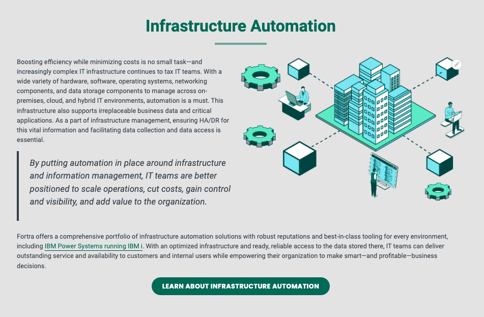 Example of 1 column content