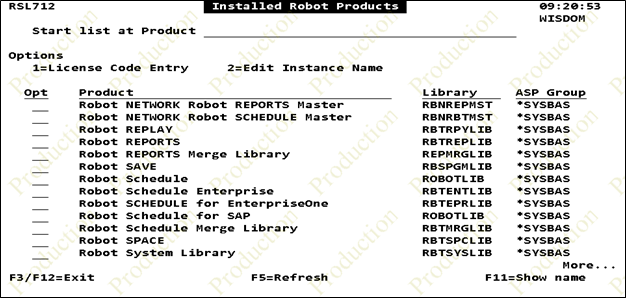 Installed Robot products
